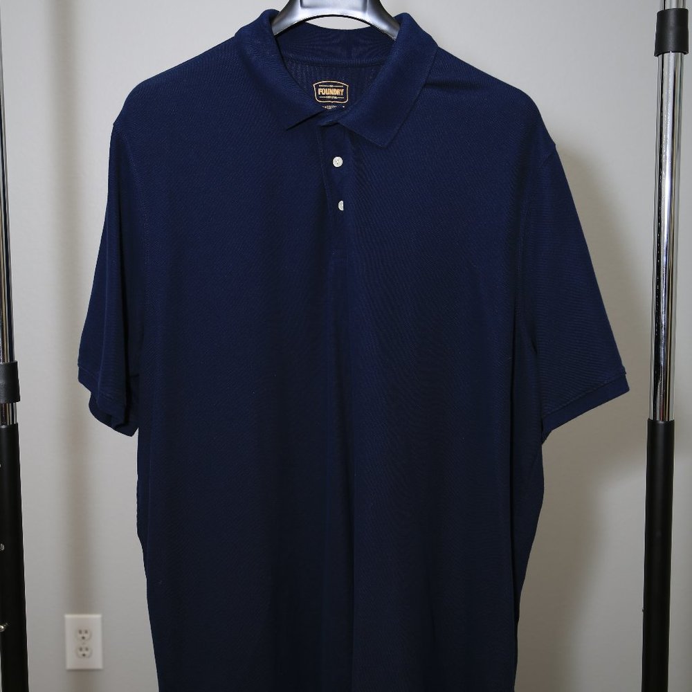 BLUE POLO STYLE MENS SHIRT size 3XLT